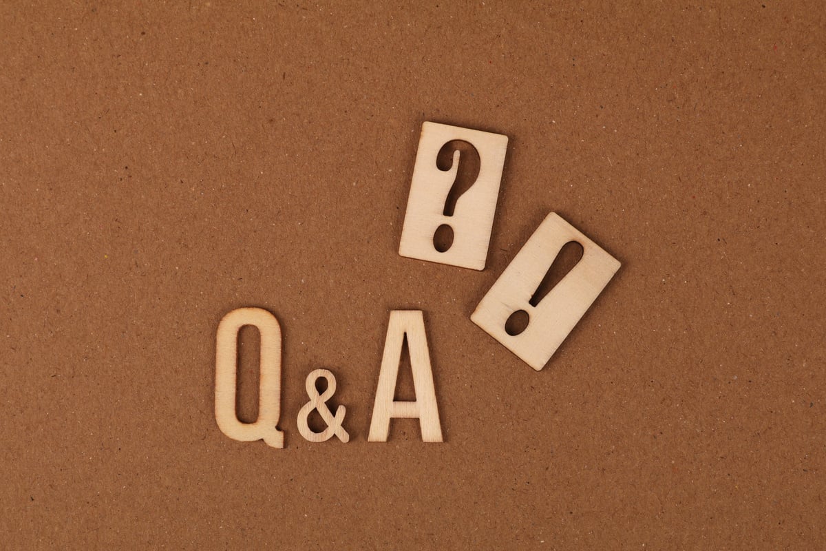 Question and Answer Letters and an Exclamation and Question Marks 